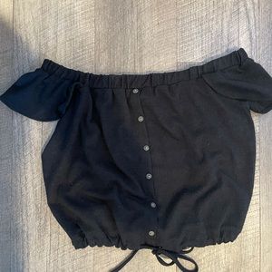 Off shoulder crop top